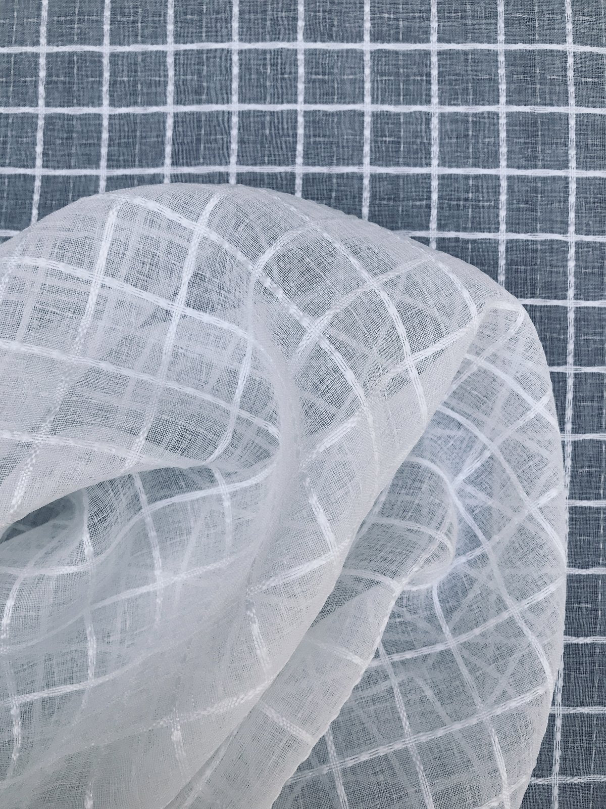 ML16249 Isa Plaid Sheer Curtain
