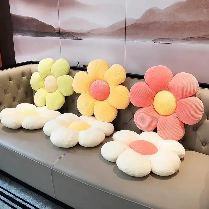 35CM Colorful Flowers Plush Pillow Plant Petal Cushion Stuffed Toys