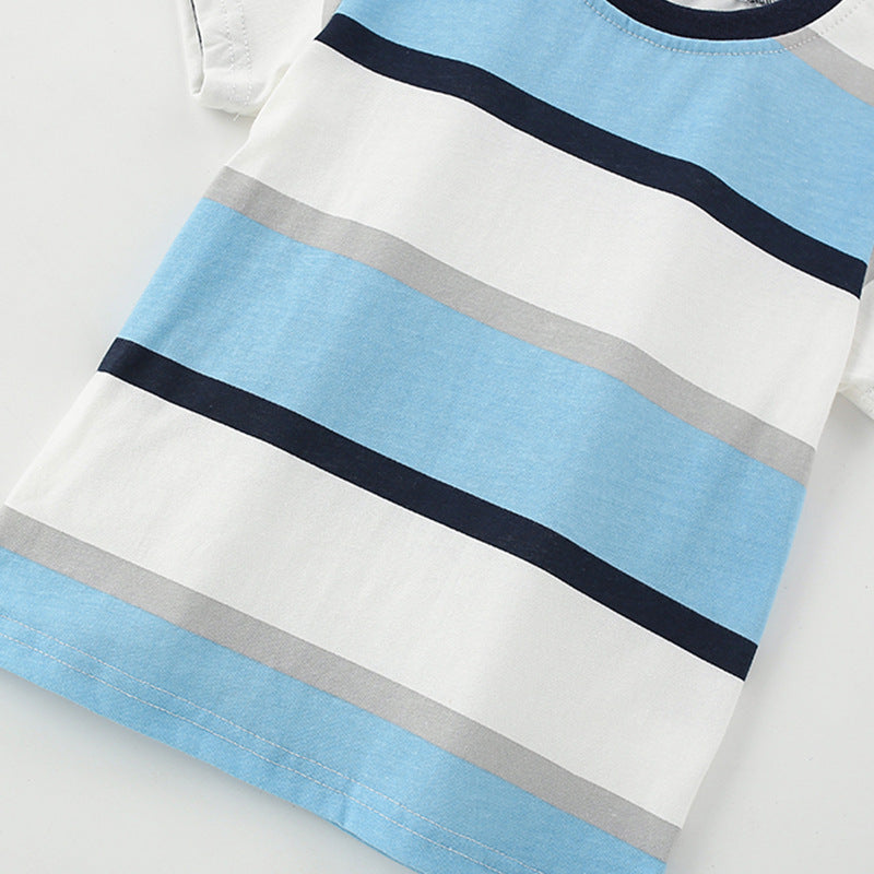 Summer Baby Kids Casual Striped Pattern T-shirt and Shorts Clothing
