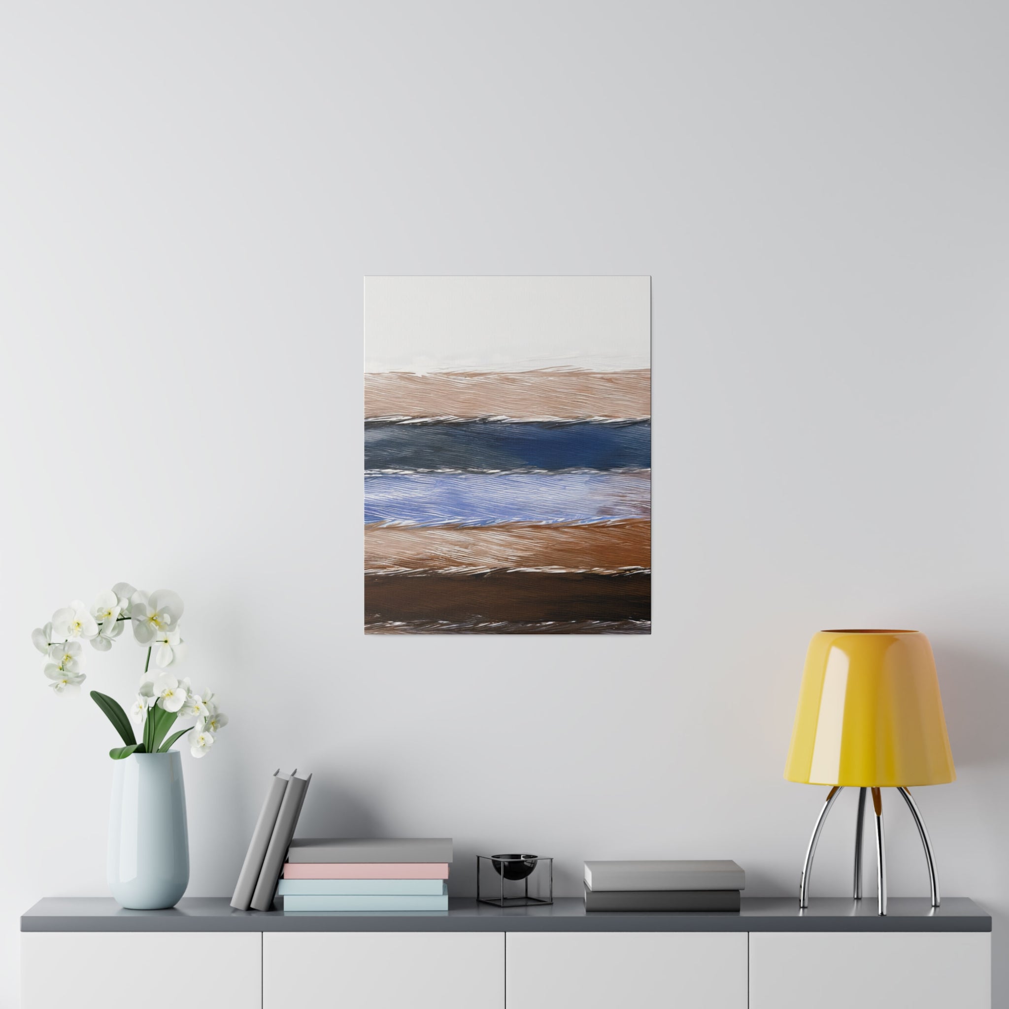 Wall Decor - Giclee Poster Art Print - Rustic Hues Blue Black Brown