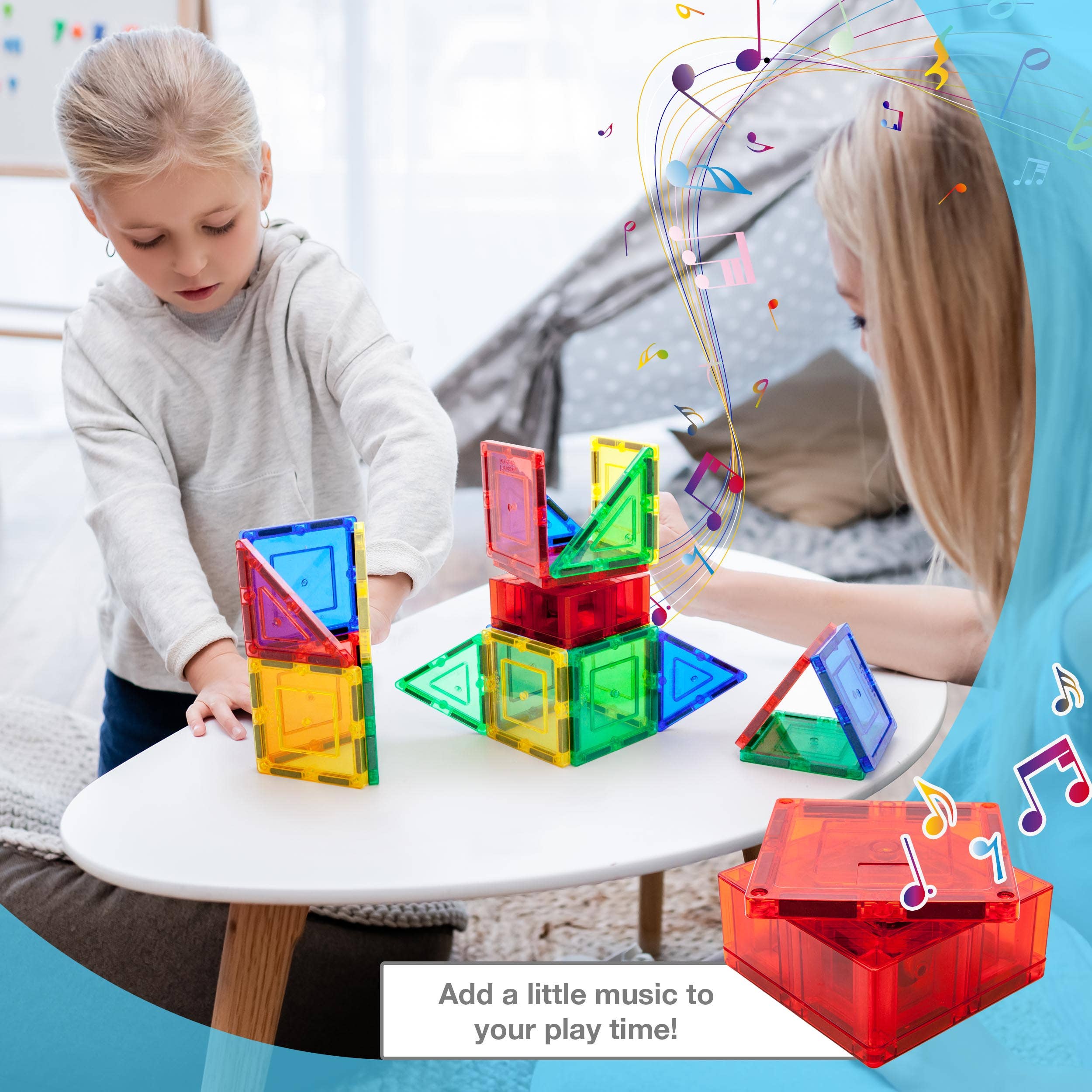 Music Box Magnet Tile Building Block Musical Magnetic Tiles
