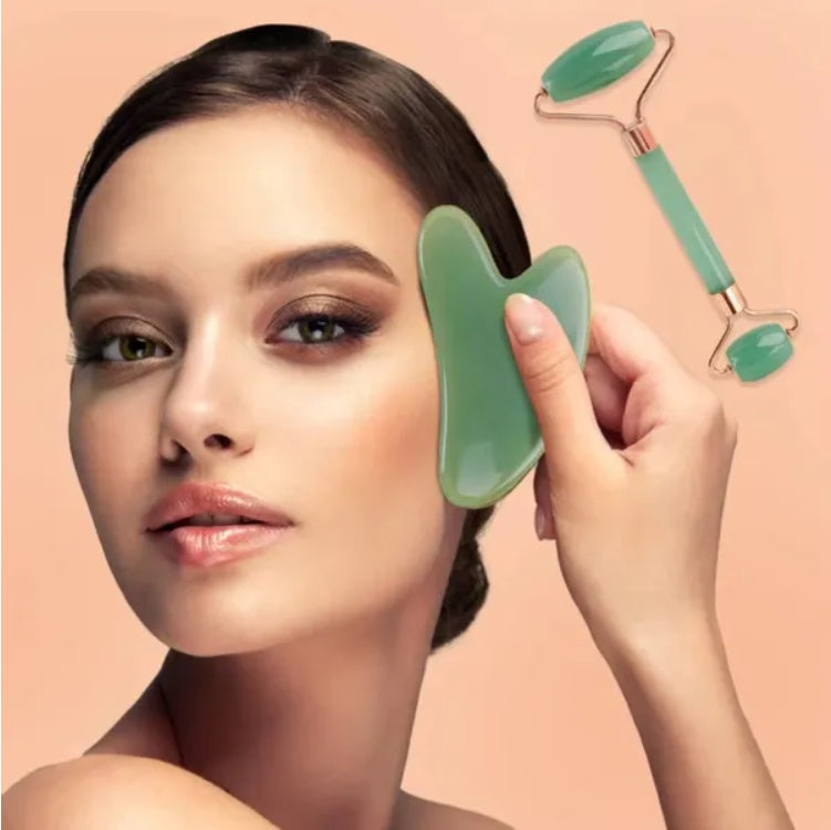 2-Pack Natural Resin Face And Body Skin Care Roller Gua Sha Massager