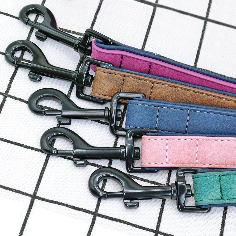 Dog Leash Harness Leather Lead Pet Dog Puppy